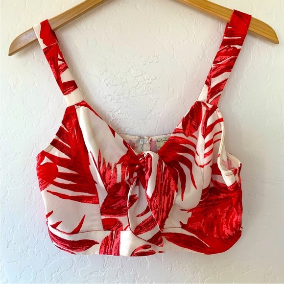 Red and White Women's Top - Picture 1 of 4